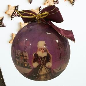 Barbie Christmas Ornament Matrix Mattel Purple 1996 Winter Special Edition VTG